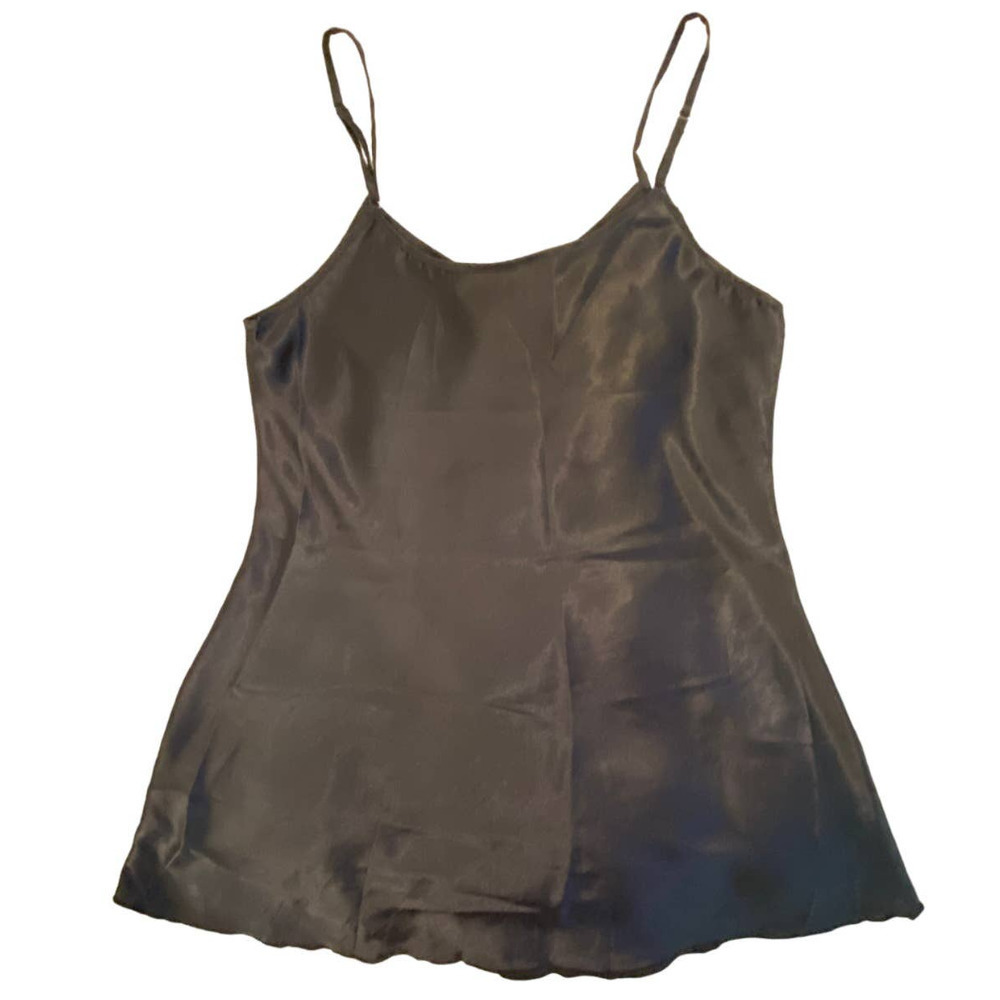 Avid Love Navy Satin Nightie with‎ Adjustable Straps